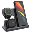 Ładowarka Indukcyjna ERBORD Samsung Trio 3w1 do Smartfona, Galaxy Watch i Galaxy Buds, czarna