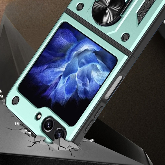 Etui pancerne do Samsung Galaxy Z Flip5 5G, Nox Case Ring, zielone