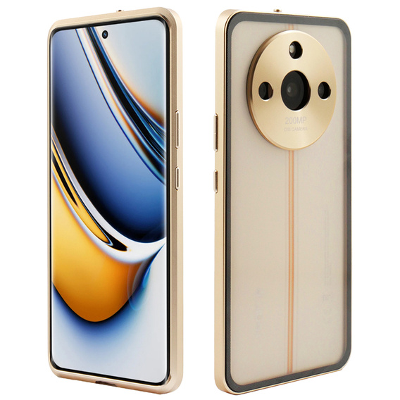 Etui do Realme 11 Pro 5G / Pro+ 5G, Frame Case, złote