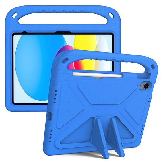Etui dla dzieci do iPad 11" 2025 A16 (11 gen.) / iPad 10.9" 2022 (10 gen.), z uchwytem, niebieskie