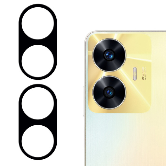 2x Szkło hartowane na aparat ERBORD do Realme C55, czarne