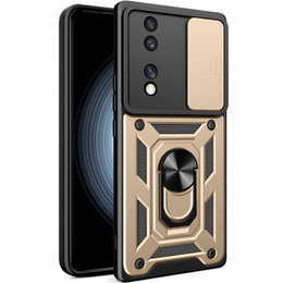 Etui pancerne do Honor 70 5G, CamShield Slide, złote