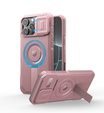 Etui pancerne do iPhone 16 Pro Max, Dexnor CamProtect MagSafe, różowe