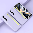 Etui do Samsung Galaxy Z Fold 5 5G, ze szkłem i rysikiem, fioletowe / zielone