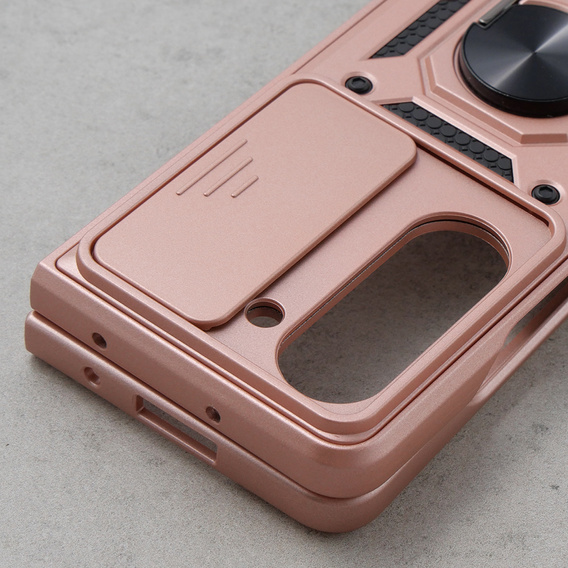 Etui pancerne do Samsung Galaxy Z Fold5 5G, CamShield Slide, różowe rose gold