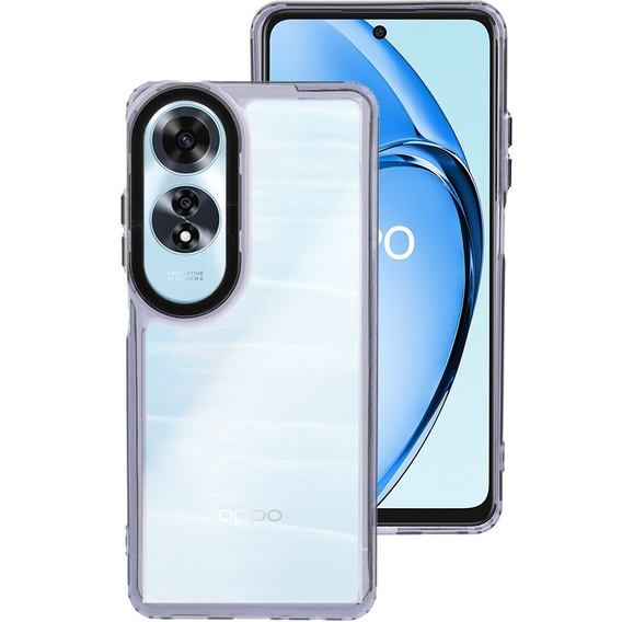 Etui do Oppo A60, Fusion Hybrid, przezroczyste / fioletowe