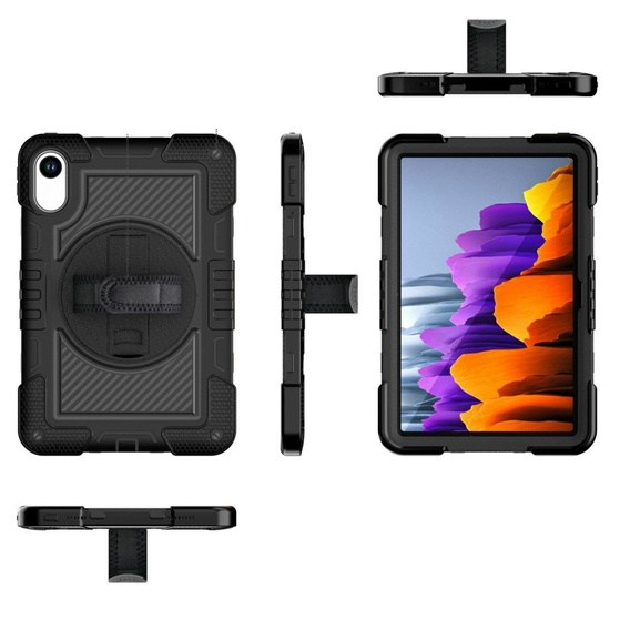 Pancerne etui do Xiaomi Redmi Pad 2 z podstawką i paskiem – czarne