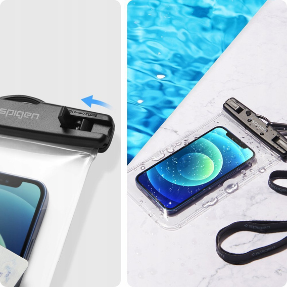 Wodoszczelne etui Spigen A601 Universal Waterproof Case 2-Pack – przezroczyste