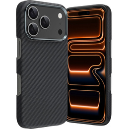 Etui do iPhone 17 Pro Max, Carbon Fiber, do MagSafe, czarne