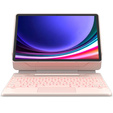 Etui z klawiaturą do Samsung Galaxy Tab S7+ / S7 FE / S9+ / S8+ / S9 FE+ / S10+, Dexnor Magnetic Keyboard Touchpad, różowe