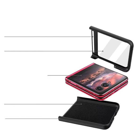 Etui do Motorola Razr 50 Ultra, PC Case, różowe