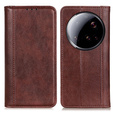 Etui z klapką do Xiaomi 15 Ultra, Split Leather, brązowe