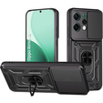 Etui pancerne do Oppo Reno 14, z ochroną aparatu, z podstawką, czarne