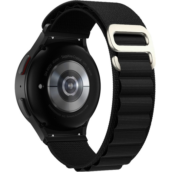 Pasek Nylonowy do Samsung Galaxy Watch 4/5/6 40/42/43/44/45/46/47mm, Czarny