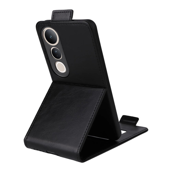 Etui do Vivo V50 Lite 4G / 5G z klapką i kieszenią na kartę – czarne