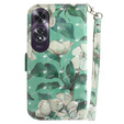Etui z klapką do Oppo A60, Wallet, Flowers białe