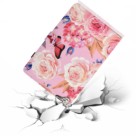 Etui do Lenovo Tab M10 Plus 10.6 Gen 3 TB-125F TB-128F, flowers and butterfly
