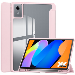 Etui do Lenovo Idea Tab 11" 2025 TB336FU TB336ZU, z przezroczystym tyłem i miejscem na rysik, różowe