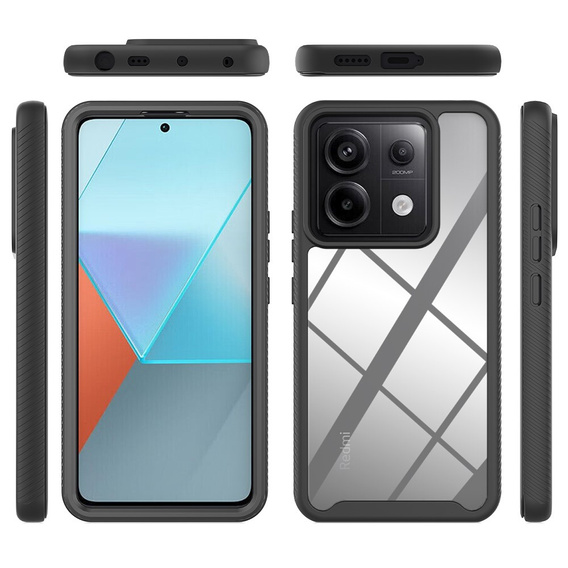 Etui do Xiaomi Redmi Note 13 Pro 5G, Shockproof, z folią, czarne