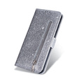 Etui z klapką do Xiaomi Redmi Note 8 Pro, Wallet Zippered, srebrne