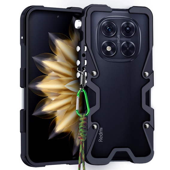 Aluminiowe etui ochronne bumper do Xiaomi Redmi Note 14 Pro 5G / Poco X7 5G – czarne