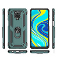Etui pancerne do Xiaomi Redmi Note 9S / 9 Pro, Nox Case Ring, zielone