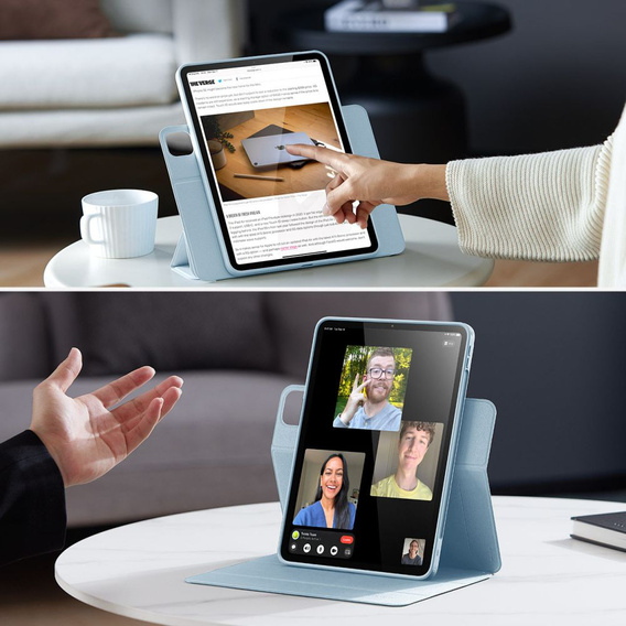 Etui do iPad Air 11" 2025/2024 (7/6 gen.) / Air 10.9" 2022/2020 (5/4 gen.), ESR Rebound Hybrid, Niebieskie