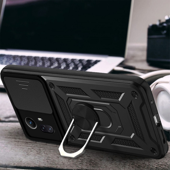 Etui pancerne do Xiaomi Redmi Note 12S 4G, CamShield Slide, czarne