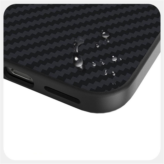 Etui do Google Pixel 9a ABEEL Carbon Mag Ring – czarne