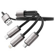 Tech-Protect Kabel UltraBoost 3w1 USB typ-C / microUSB / Lightning 3.5A/100cm, czarny