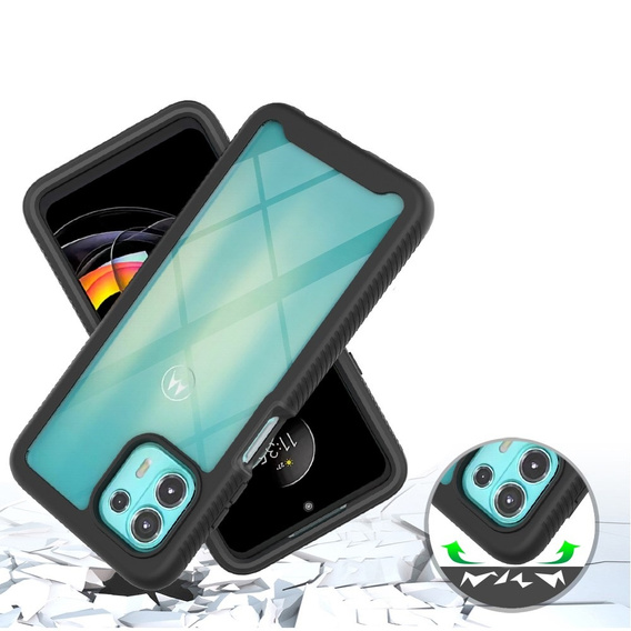 Etui do Motorola Edge 20 Lite, Shockproof, z folią, czarne