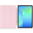 Etui do Samsung Galaxy Tab S10 FE+ Plus, Smartcase z miejscem na rysik, różowe