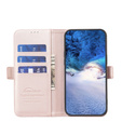 Etui z klapką do Samsung Galaxy A15, BINFEN Wallet, różowe rose gold + szkło 9H