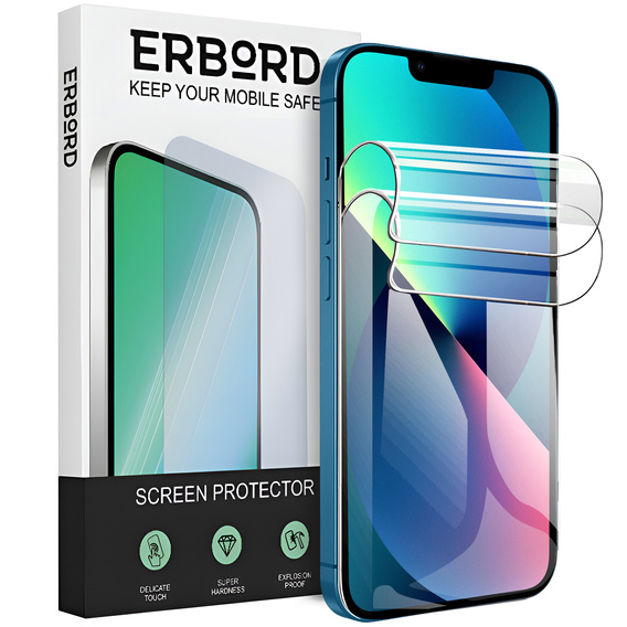 2x Folia Hydrożelowa ERBORD do iPhone 13 mini – perfekcyjna ochrona i komfort użytkowania