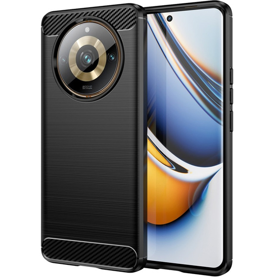 Etui do Realme 11 Pro / 11 Pro +, Karbon, czarne