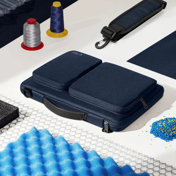 Tech-Protect Defender Bag, Etui Torba do laptopów 15-16 cali, Granatowa