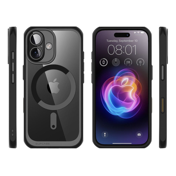 Etui Supcase do iPhone 16, Unicorn Beetle Mag, czarne