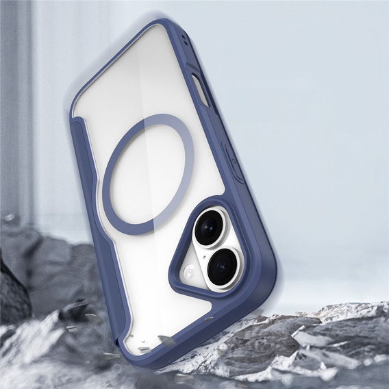 Etui Dux Ducis do iPhone 17, Skin X Pro,  z klapką, do MagSafe, granatowe