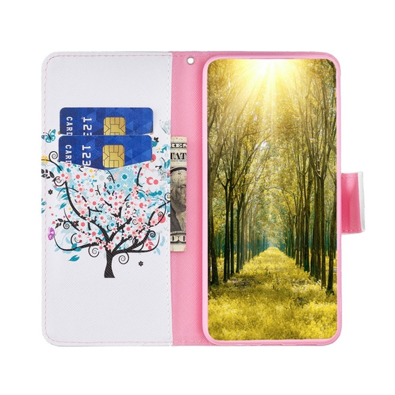 Etui z klapką do Xiaomi 13T / 13T Pro / Redmi K60 Ultra, Wallet, Colorful Tree białe
