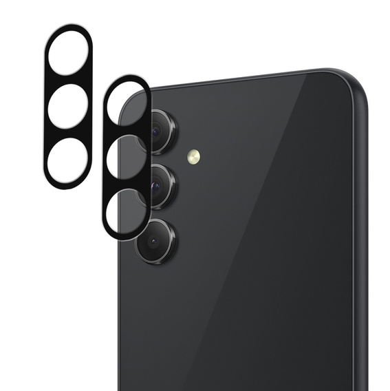2x Szkło hartowane na aparat ERBORD do Samsung Galaxy A15 4G / A15 5G / M15, czarne
