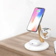 Ładowarka indukcyjna do iPhone Apple Watch AirPods, Tree Branch, biała