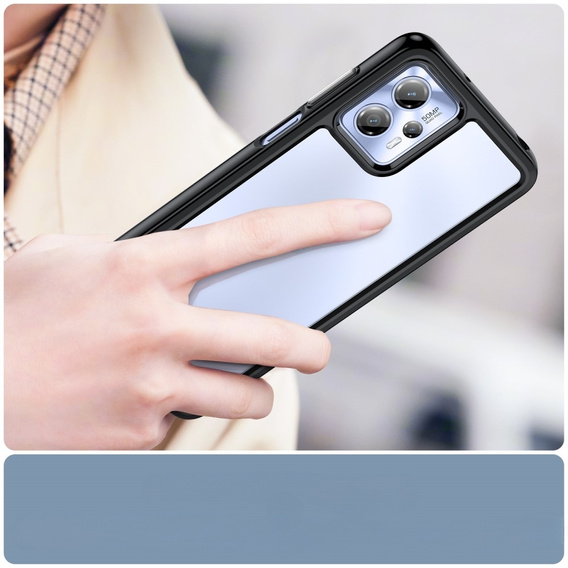 Etui do Motorola Moto G13 / G23, Fusion Hybrid, przezroczyste / czarne