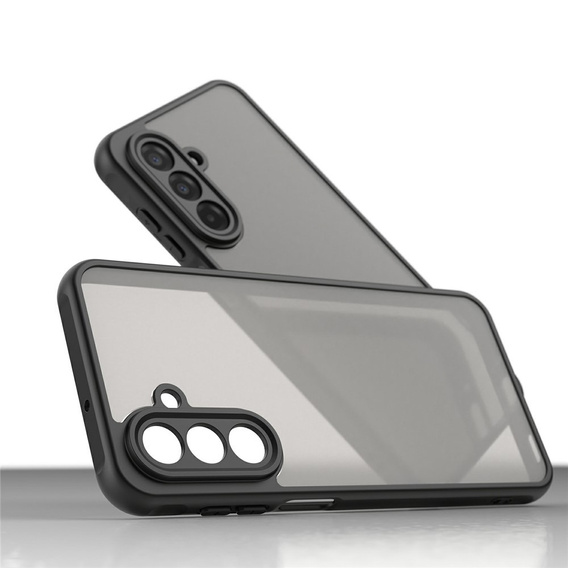 Etui Matt Case do Samsung Galaxy A17 5G, przydymione z czarnymi bokami
