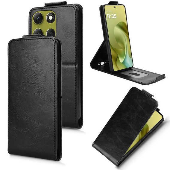 Etui z klapką do Xiaomi Redmi 15 5G / 4G, Flip Case, czarne