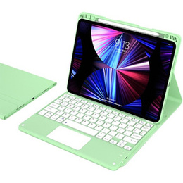 Etui z klawiaturą do iPad 10.2" 2021/2020/2019 (9/8/7 gen.) / Air 10.5" 2019 (3 gen.), Leather Pen Slot TouchPad, jasnozielone