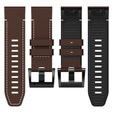 Pasek skórzany Quickfit do Garmin Fenix 5/6/6 PRO/7 Forerunner 965/955/945, Kawowy