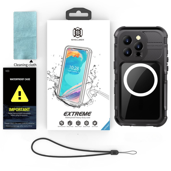 Etui wodoodporne z MagSafe do iPhone 16 Pro, SHELLBOX M Series Waterproof Case
