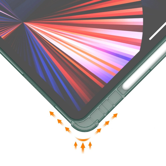Etui do iPad Pro 12.9" 2022/2021/2020 (6/5/4 gen.), Smart Pencil, z miejscem na rysik, zielone