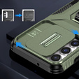 Etui do Samsung Galaxy S23, Slide Lens Lid, Zielone