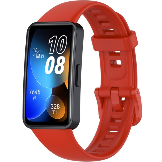 Pasek Silikonowy do Huawei Band 8 / Huawei Band 9 / Huawei Band 10, Biały, Jasnozielony, Czerwony
